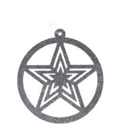 Colgante redondo estrella 45cm