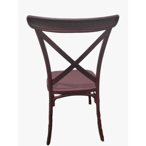 Silla Crossback polipropileno diseño eventos color Burdeos 90 x 48 x 49 cm
