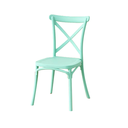 Silla Crossback polipropileno diseño eventos verde 90 x 48 x 49 cm