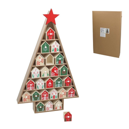 Calendario Adviento Árbol con Casita 38,5x6x61cm