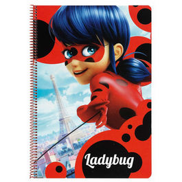 Libreta Lady Bug Torre Eiffel A4 tapa dura