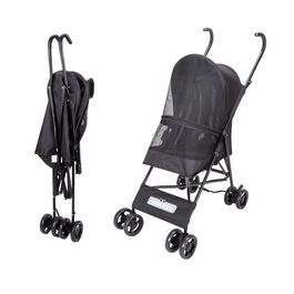 Silla de paseo negra para mascotas 65x42x94cm