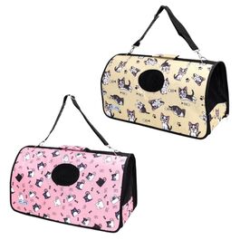 Exquisita bolsa para gatos 51x26x29cm amarrillo y rosa