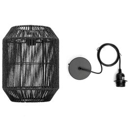 Lámpara Colgante con cuerda negra (sin fuente de luz) E27 60W