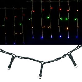 Guirnalda de luces planas de carámbano (empotradas) RGBY - 20 m x 0,4 m-100 tiras (400 LED)
