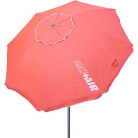AKTIVE Sombrilla playa antiviento plegable coral Ø200, Con revestimiento plateado y protección UV 50