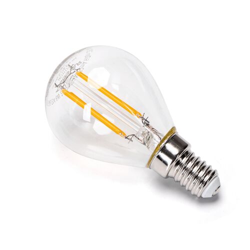 Bombilla de filamento LED transparente G45 E14 6W