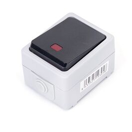 Interruptor de timbre de montaje en superficie color gris