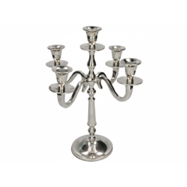 Candelabro 5 brazos 26 x 26 x 31 cm níquel