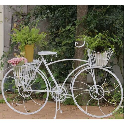 Soporte para plantas en forma de bicicleta Estilo vintage Metal
