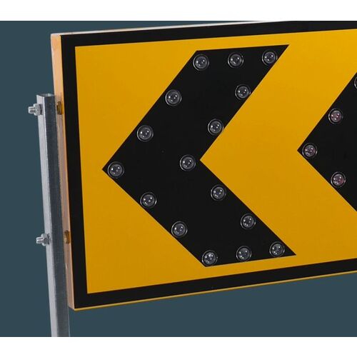 Señal flecha Led solar con soporte (Medidas con soporte:120x124cm/Medidas sin soporte: 120x40cm)