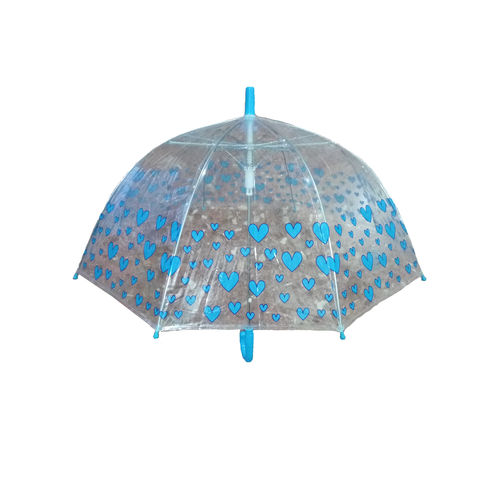Paraguas Transparente Automatico Corazones Azuk