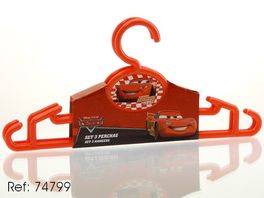 Pack 3 perchas Cars