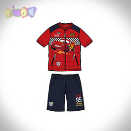 Camiseta + pantalón verano Cars blanco