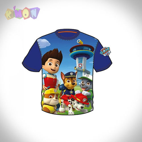 Camiseta azul manga corta de La Patrulla Canina