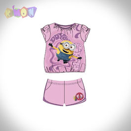 Conjunto Camiseta y Shorts chica Minions ACABADO 1 3 años