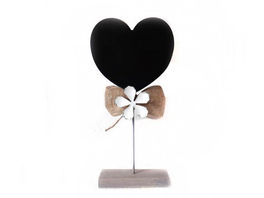 Pizarra Corazón con flor