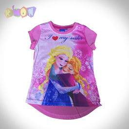 Camiseta de manga corta de Frozen rosa
