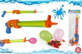 Pistola de agua con globos