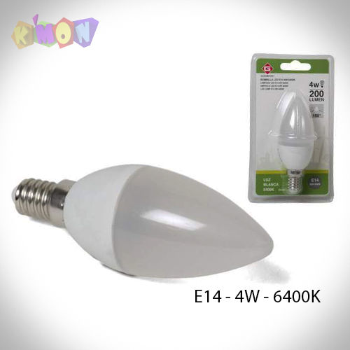 Bombilla LED E14 - 4W 6400k luz Blanca