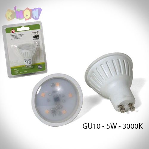 Bombilla LED GU10 - 5W 3000k luz Clida