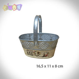 Cesta metal vintage 16,5 x 11 x 8 cm