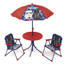 Set mesa con sombrilla y sillas Star Wars