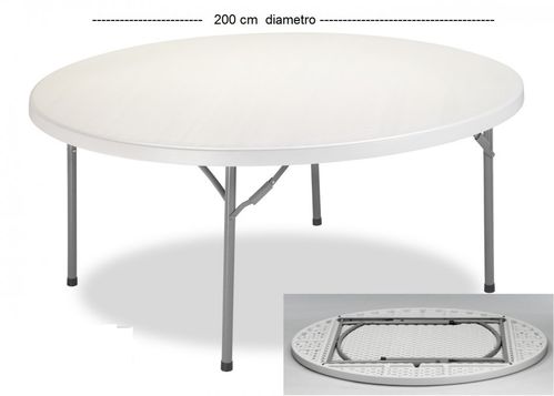 Mesa redonda plegable catering 200 cm