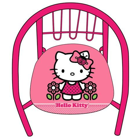 Silla metal Hello Kitty 35.5 x 30 x 33.5 cm