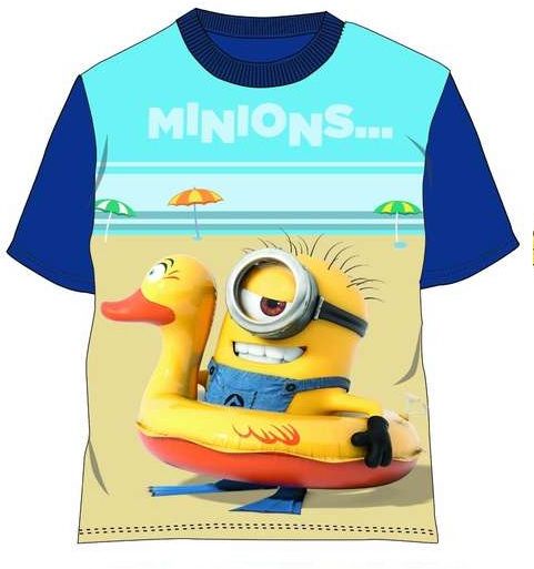 Camiseta manga corta Minions azul 4 años