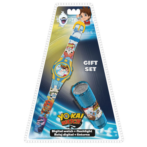 Set de reloj digital y linterna Yo Kai Watch