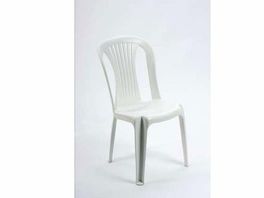 Silla apilable blanca Bistro balcón 45 x 41,5 x 87 cm