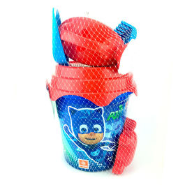 Cubo de playa PJ Masks con regadera y accesorios