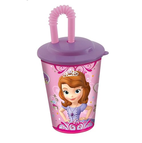 Vaso con pajita Princesa Sofa