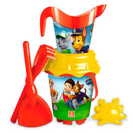 Cubo de playa con regadera y accesorios Patrulla Canina