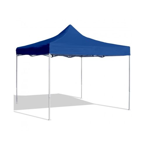 Carpa plegable 3x3m hierro techo azul