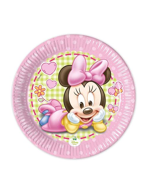Pack 5 platos de cartn Baby Minnie Mouse Disney 23 cm