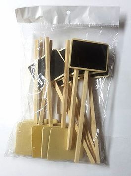 Set 10 pizarras rectangular con pinza 8.5 cm