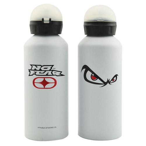 Botella cantimplora aluminio "No Fear" 580 ml blanca