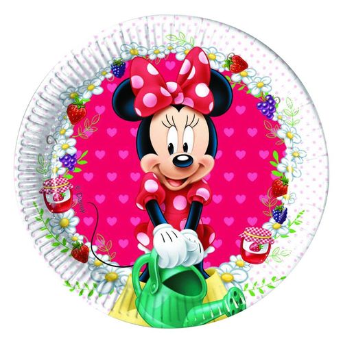 Pack 8 platos cartn Minnie Mouse Disney 19,5 cm