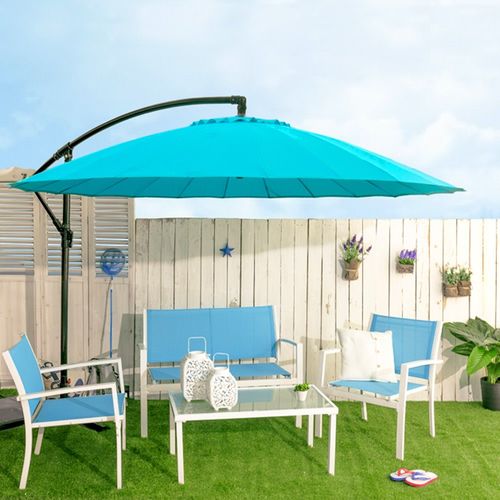 Conjunto piscina Altea sillones, sof, mesa y parasol Azul