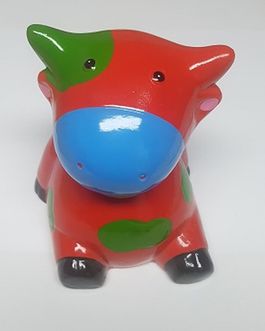 Hucha con forma de Vaca roja