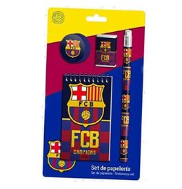 Set papelería F.C.Barcelona 4 pzs